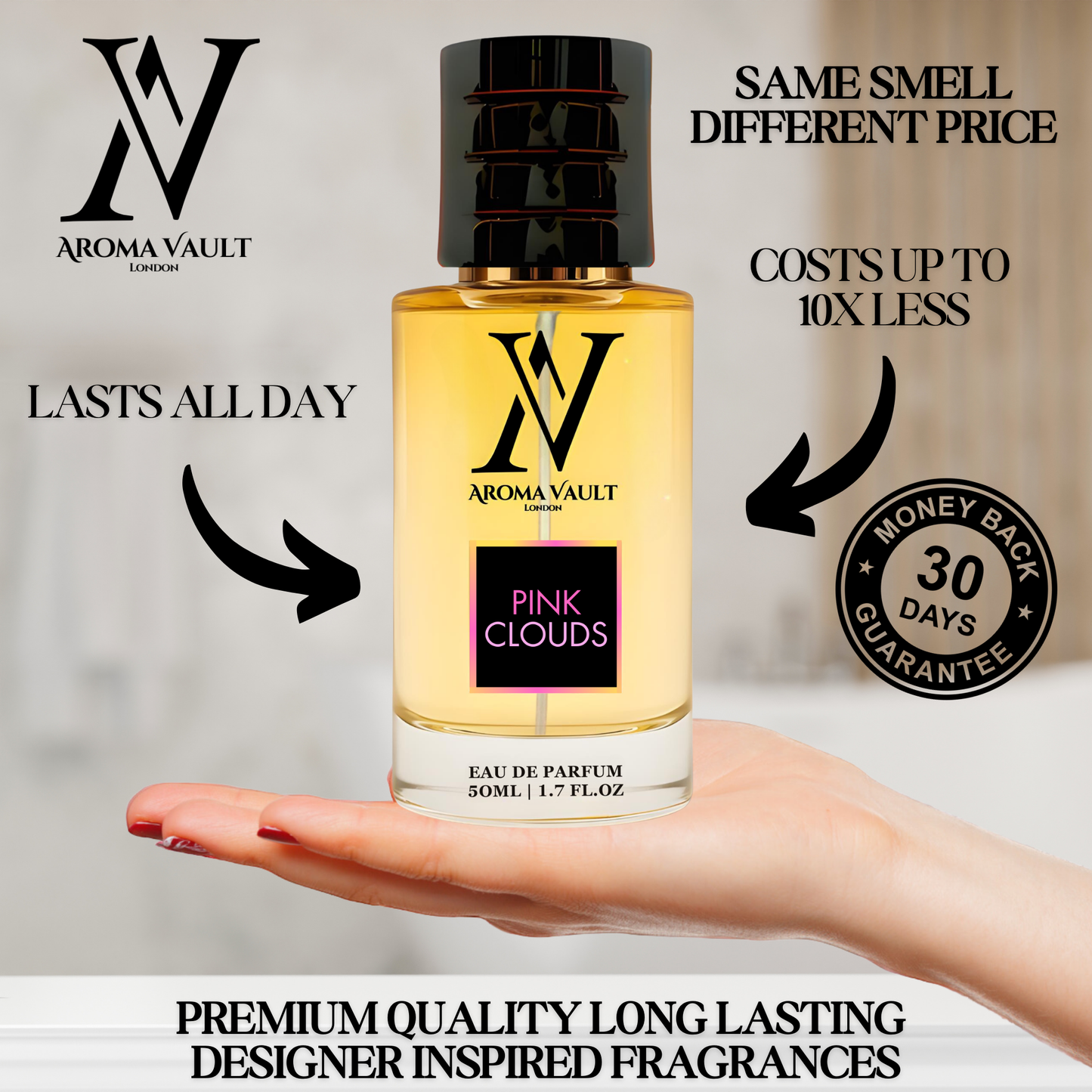 Pink Clouds by The Aroma Vault | Embrace Femininity with a Whirl of Sweet Whipped Cream & Exotic Fruits | Discover Ethereal Elegance