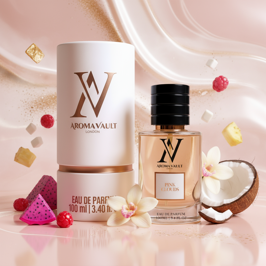 Pink Clouds by The Aroma Vault | Embrace Femininity with a Whirl of Sweet Whipped Cream & Exotic Fruits | Discover Ethereal Elegance