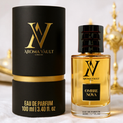 Aroma Vault Ombre Nova Eau de Parfum bottle and packaging on a light background innspired by ombre nomade LV Louis Vitton