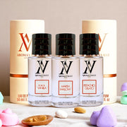 Indulge in a Trendy trio of fragrances inspired by Marshmallow, Pistachio Gelato, and Etoile De Vanilla