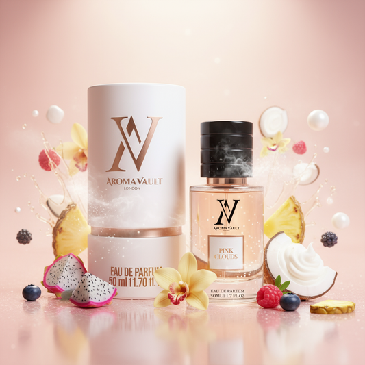 Pink Clouds by The Aroma Vault | Embrace Femininity with a Whirl of Sweet Whipped Cream & Exotic Fruits | Discover Ethereal Elegance
